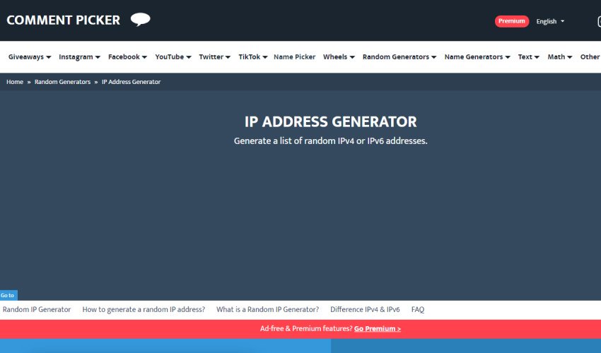 Random IP Address Generator Offers Flexible IPv4 and IPv6 Generation Options